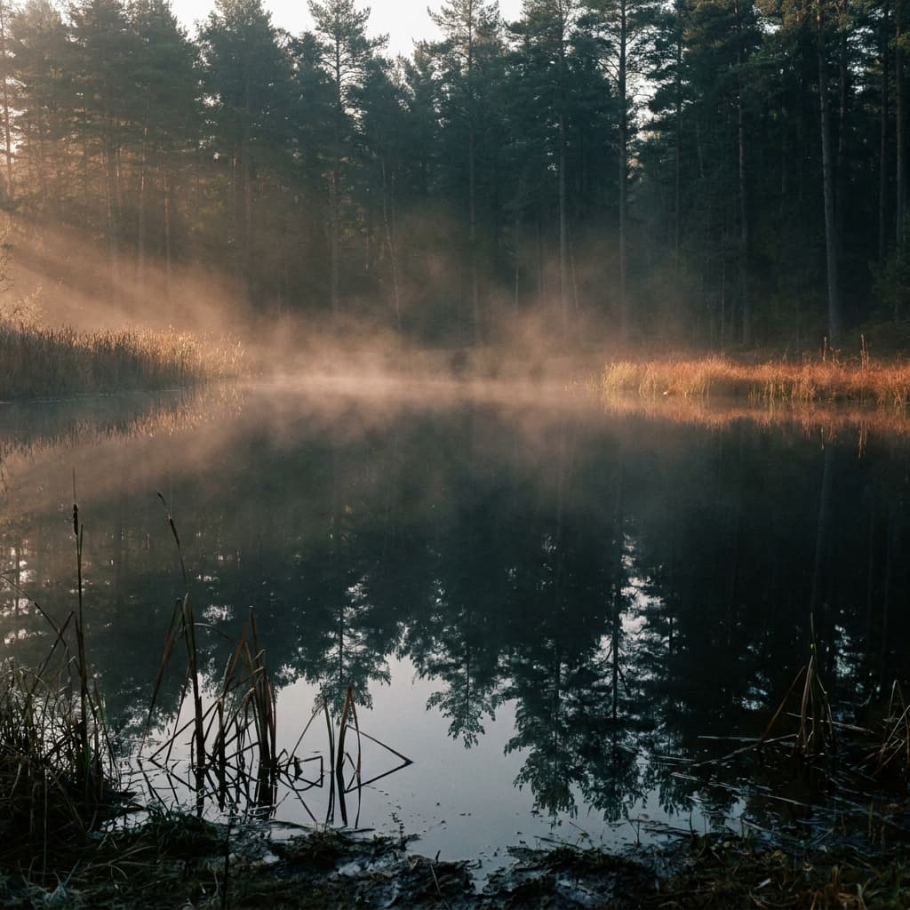 Stilles, klares Wasser — Sinnbild für SelbstKlärung und innere Ruhe